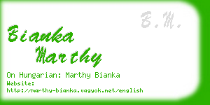 bianka marthy business card